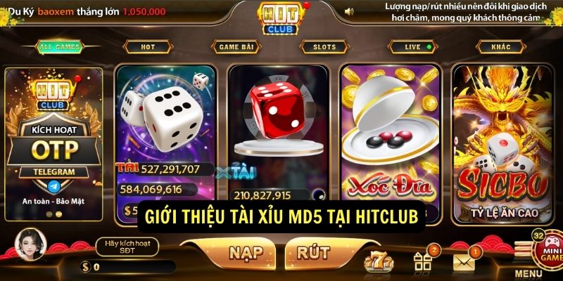 Giới thiệu tài xỉu md5 tại Hitclub